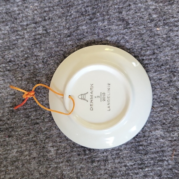 Vintage Cobalt Blue Little Mermaid Miniature Plate Denmark - Picture 4 of 5